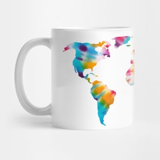 Tie Dye World Map Bro Mug